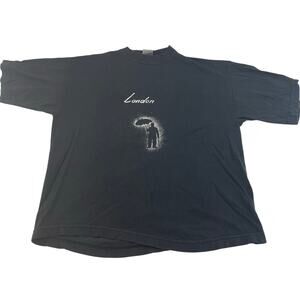 Vintage London Umbrella Black T-Shirt, AirTees, Size Large, 100% Cotton, Unique
